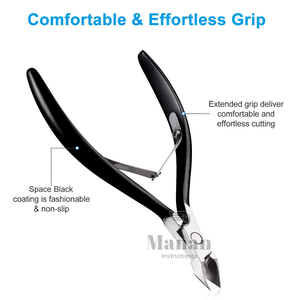 ที่ตัดหนังกำพร้าสแตนเลสคุณภาพสูงระดับมืออาชีพ ด้ามจับสีดำ ใบมีดคม สำหรับทำเล็บมือ เล็บเท้า และดูแลเล็บ - Product Image 2