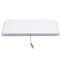 Antenne RFID UHF en plastique blanc 902-928 MHz à polarisation circulaire, montage à vis, extérieur, gain élevé
