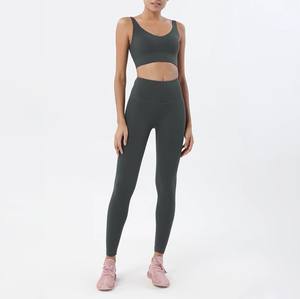 2025 recién llegados ropa de entrenamiento para mujer 2 uds conjuntos de Yoga Fitness mujeres ropa activa conjunto gimnasio Fitness conjuntos - Product Image 2