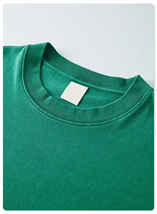 เสื้อยืดผู้ชายคุณภาพสูง ผ้าฝ้าย 100% ซักย้อมสีแบบวินเทจ น้ำหนัก 240 กรัม ผ้าถักเนื้อหนา แบบเรียบสำหรับทำลายแบบบาติก - Product Image 5