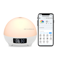 Réveil au lever du soleil, machine à bruit blanc, lumière naturelle pour se réveiller, horloge à intensité variable pour la chambre à coucher, 34 sons de sommeil pour bébés, adultes et enfants