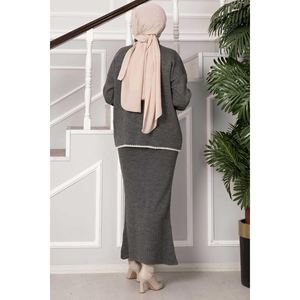 Vestido Corto Cosido Pastor Humo - Product Image 4