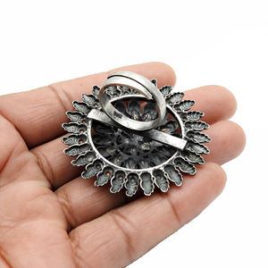 Joyería artesanal India hecha a mano, anillo de diseñador de estilo étnico de plata oxidada de Ley 925 para mujer y niña, precio directo de fábrica - Product Image 4