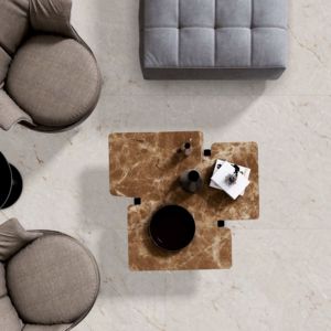 Azulejos de Porcelana Tallada Premium de 600x1200, Decoración de Paredes de Lujo para Interiores Corporativos, Material Decorativo para Vestíbulos de Hoteles de Alta Gama - Product Image 1