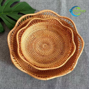 Panier de rangement en rotin en forme de fleur fabriqué à la main de qualité supérieure parfait pour servir des collations aux fruits panier suspendu - Product Image 6