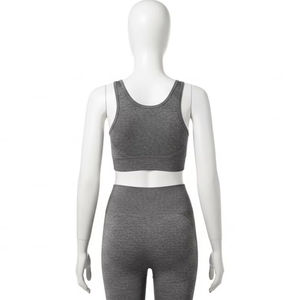 Conjunto de Yoga de Leggings y Sujetador Deportivo Transpirable sin Costuras, Ropa Deportiva Elástica de Nailon y Elastano, Suministro al por Mayor - Product Image 3