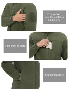 Chaqueta de lana Tipo de cremallera Ropa DE TRABAJO Venta al por mayor hombres streetwear Chaquetas al aire libre 100% Poliéster/POLIÉSTER/NYLON Tipo de cierre zip up - Product Image 4