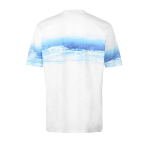 Camiseta de sublimación personalizada OEM para hombre, camisetas 100% de algodón y poliéster con estampado de tela tejida para hombre - Product Image 2