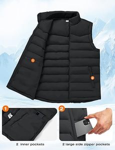 Chaleco Acolchado para Hombre, 100% Poliéster, Invierno, Casual, Transpirable, Personalizado, Alta Calidad, Cierre de Cremallera, Cuello en V, 220g, Tejido, al Mejor Precio - Product Image 4
