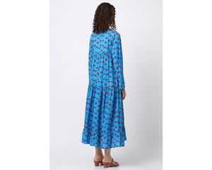 Qualité supérieure femmes nouvelle à la mode Mini chemise Style Designer imprimé solide décontracté pleine longueur robe en mousseline de soie dentelle - Product Image 3