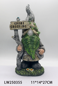 Gnome Grandpa đọc sách bằng nấm toadstool và cỏ dại miễn phí ký Tượng trang trí nghệ thuật sân cỏ để trang trí nhà - Product Image 5