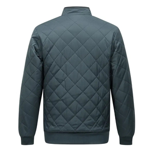 OEM Customized 2026 Winter Outdoor Men's Bomber <b>Jacket</b> Hooded Waterproof XS Size <b>Silver</b> Shiny Stand Collar Custom Logo Canvas - Product Image 2