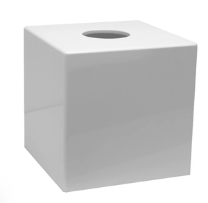 Boîte à mouchoirs carrée en poudre bleu/blanc, boîte à mouchoirs carrée en laque, pour la décoration de la maison, événement, fête, artisanat au Vietnam - Product Image 1