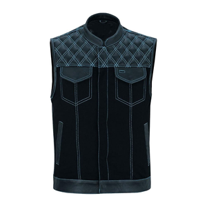Gilet en cuir premium tendance hiver 2025 pour homme, boutons en corne, personnalisable pour les commandes d'uniformes de club de motards - Product Image 2