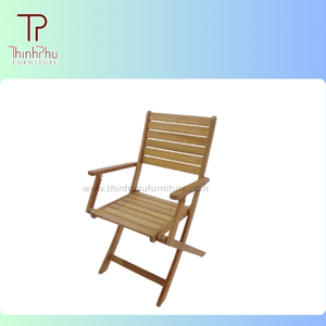 Meilleure vente chaise pliante en bois d'acacia design contemporain portable pour chambre cour parc OEM disponible Thinh Phu meubles - Product Image 2
