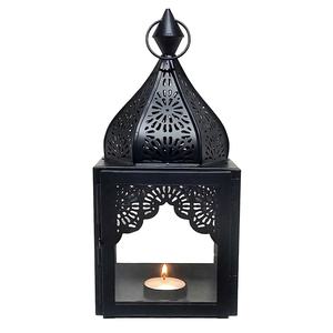 Decoraciones de Ramadán 2026, Mini Faroles Marroquíes Negros de Metal, Luces para Decoración del Hogar, Colgantes y de Mesa - Product Image 1