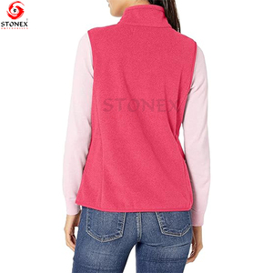 Chaleco de forro polar suave sin mangas de corte clásico para mujer Chaleco de último diseño hecho a medida para mujer - Product Image 2