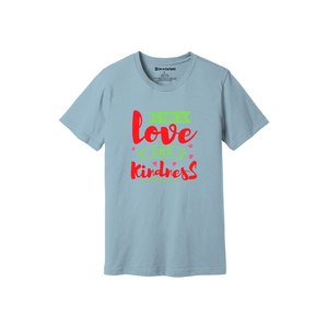 Thèmes de gentillesse imprimer 100% t-shirt en tissu de coton 160-180 à lourd GSM 12 couleurs disponibles Personnalisé votre propre conception et placement - Product Image 3