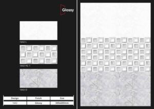 Azulejos de cerámica para pared de la serie Designer, 300x600 mm, para baño y cocina, brillantes, mate, con textura de azúcar tallado, diseño de pared interior de lujo. - Product Image 4