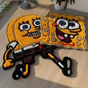 Tapis en laine à thème anime, tapis en laine coloré fait main pour la chambre des enfants, la salle de jeux et les espaces adaptés aux animaux domestiques - Product Image 2