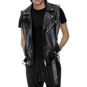 Chaleco de Motocicleta de Cuero de Primera Calidad, Nuevo, Económico, a la Moda, para Hombre - Product Image 2