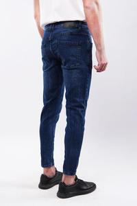 กางเกงยีนส์ขาสั้นสำหรับผู้ชายกางเกงยีนส์สีน้ำเงินเข้มระบายอากาศได้ดีสไตล์คลาสสิกสำหรับฤดูใบไม้ผลิฤดูหนาว - Product Image 4