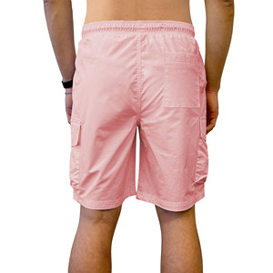 Custom <b>Men's</b> Super Soft Cotton <b>Shorts</b> Elastic Waistband Print Logo Comfort Sweat Street Casual <b>Pink</b> Cotton Cargo <b>Shorts</b> - Product Image 5