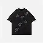 เสื้อทีเชิ้ตระบายอากาศได้ดีผ้าแคนวาสแขนสั้นสำหรับผู้ชายเสื้อคอกลมเย็บสองชั้นซักด้วยหินขนาดใหญ่พิเศษโลโก้ส่วนตัว - Product Image 6