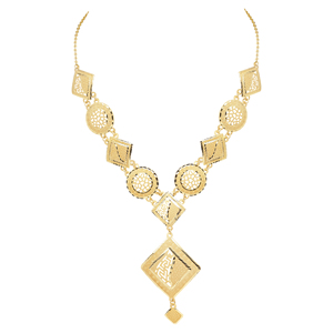 ชุดเครื่องประดับแฟชั่นชุบทองสำหรับผู้หญิงสร้อยคอแต่งงานทางศาสนาแบบดั้งเดิมทำจากทองเหลืองทองแดง chapado En Oro - Product Image 3