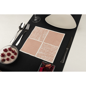 Tovaglioli in terracotta 48x48cm con stampa diagonale Bambulux Eco 240 pezzi B2B - Product Image 1