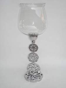 เชิงเทียนติดกลางโต๊ะพร้อมปล่องแก้ว - Product Image 5