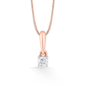 Collar con Colgante de Diamante Cuadrado, Joyería Casual Chic - Product Image 3