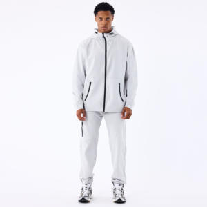 Venta al por mayor de calidad superior de invierno de moda de los hombres chándales de moda de la calle tamaño adulto masculino cremallera Sudadera con capucha y Joggers conjunto - Product Image 6