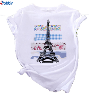 Camiseta de Mujer con Estampado Floral y Mariposas, Talla Grande, Informal, de Manga Corta para Verano - Product Image 6