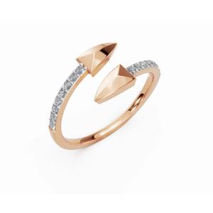 Bague en diamant de qualité supérieure Veronica Spear of Radiance, taille ronde, 0,128 ct, diamant de laboratoire, bijoux en or, fournisseur en gros en ligne - Product Image 5