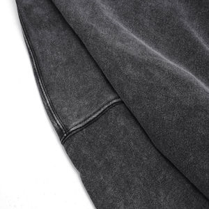 2025 nueva ropa de calle sudaderas con capucha pulóver de secado rápido en blanco Vintage doble capa lavado ácido transpirable sudaderas desgastadas para hombres - Product Image 5