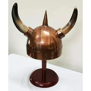 หมวกเหล็กไวกิ้งมีเขาดีไซน์อาร์ตเดคโคน้ำหนักเบาชุดเกราะยุคกลางสำหรับนักรบชุดสร้างใหม่ตกแต่งบ้านคอสเพลย์ฮาโลวีน - Product Image 4