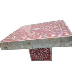 Base para Pastel con Incrustaciones de Nácar Imperial Mosaic, Exhibición Redonda para Postres, Ideal para Noches de Ramadán y Celebraciones Árabes - Product Image 2