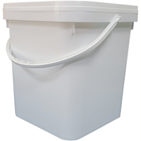 Seau carré de qualité alimentaire de 5 gallons, seau et couvercle en plastique pour le Transport du tabac alimentaire IML OEM emballage personnalisé