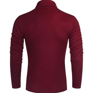 Chandail à col roulé personnalisé pour hommes Chemise tricotée haute élasticité respirante pour l'hiver Vêtements décontractés très vendus - Product Image 3