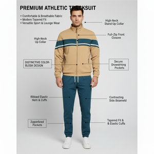 ชุดวอร์มออกกำลังกายสำหรับออกกำลังกายผ้าคอตตอนซักด้วยกรดชุด100% พิมพ์ลายผ้าลอกลายความร้อนกางเกงวิ่งจ็อกเกอร์น้ำหนักมาก - Product Image 2