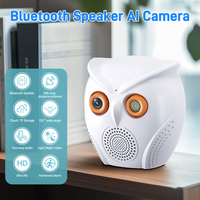Mini Caméra Wi-Fi en Forme de Hibou 3 Lentilles PTZ Caméra de Sécurité Cachée avec Vision Nocturne Couleur Détection IA et Audio Bidirectionnel Très Vendue