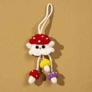 2025 Handmade Creative Trendy Little Ghost Car Hanging Ornament Cute Crochet Rearview Mirror Decoration New Other Lanyards - Product Image 4