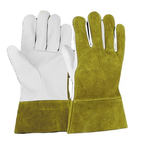 Gants de soudage TIG en cuir de chèvre et croûte de vache antistatiques en polyester de qualité supérieure, résistants aux étincelles, pour la sécurité industrielle - Product Image 4