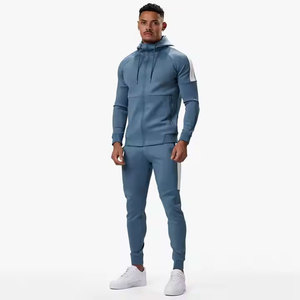 Survêtement zippé unisexe personnalisé en gros vêtements de sport de haute qualité pour hommes sweat-shirt de saison d'hiver à imprimé solide 100% - Product Image 3