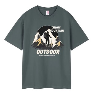 เสื้อยืดผ้าฝ้ายระบายอากาศได้ดีสำหรับผู้ชายเสื้อลำลองไซส์ใหญ่พิเศษเสื้อใส่บนถนนพร้อมโลโก้ด้านหน้าสไตล์บ็อกซี่ - Product Image 5