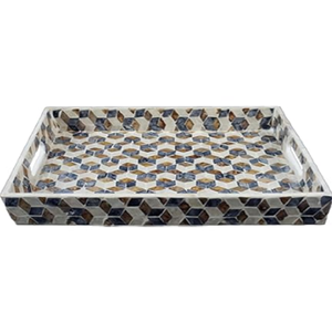 Plateau artisanal en os incrusté, idéal pour les hôtels et les restaurants, disponible en gros à prix d'usine avantageux en provenance d'Inde. - Product Image 6