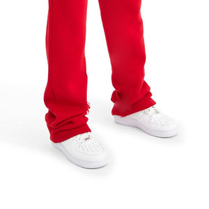 Joggers acampanados elegantes y cómodos para hombre/Material de algodón de tendencia superior hecho a media cintura estilo informal patrón recto - Product Image 5