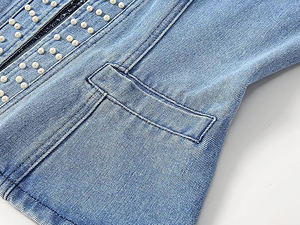 Veste d'hiver en denim délavé vintage, veste streetwear surdimensionnée de qualité supérieure, durable, personnalisable, vêtement d'extérieur décontracté pour femmes - Product Image 4