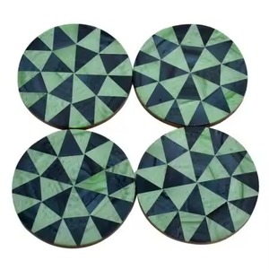 Posavasos de diseño verde Premium, alfombrilla decorativa para bebidas con uso multiusos para el hogar, oficina, cocina, accesorios para mesa de comedor - Product Image 1